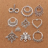 heart teardrop charm beads 100pcs zinc alloy pendants earrings connectors for jewelry craft diy lm9
