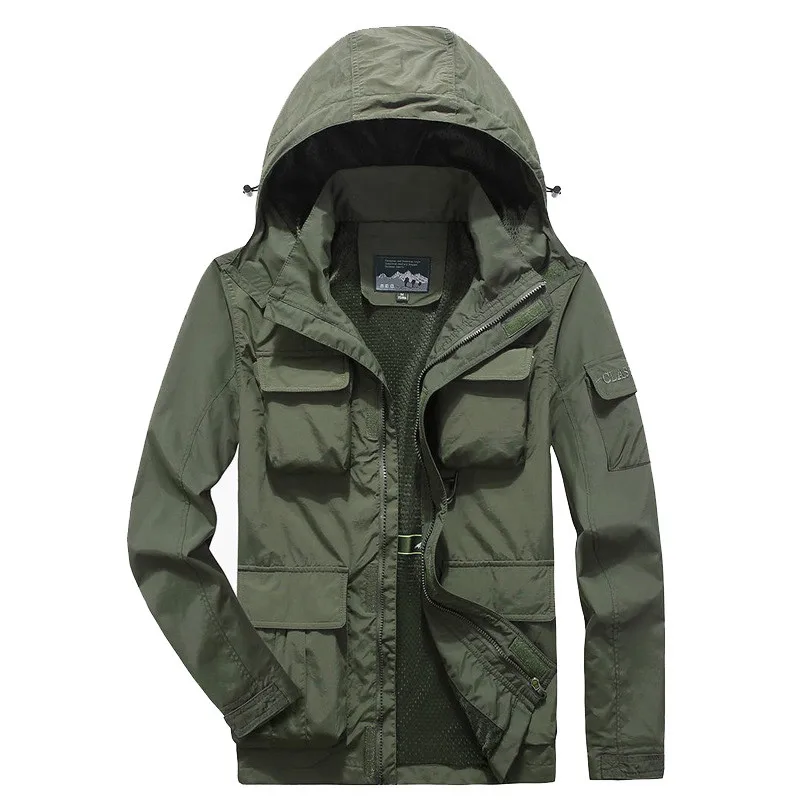 

Mens Bomber Jacket Casual Male Overcoat Army Tactics Windbreaker Jacket Mens Breathable Hooded Jackets Clothing 7XL