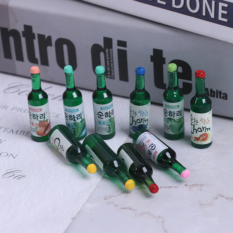 

10pcs 1:12 Dollhouse Miniature Wine Drink Model Pretend Play Food Kitchen Toys For Dollhouse Decals New~