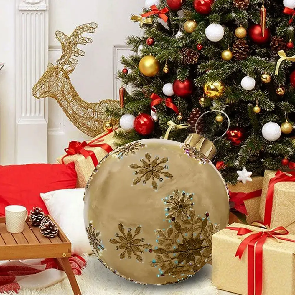 

60cm Christmas Inflatables Decorative Ball Outdoor PVC Inflatable Ball Giant Christmas Tree Decor Holiday Inflatables Ball Decor