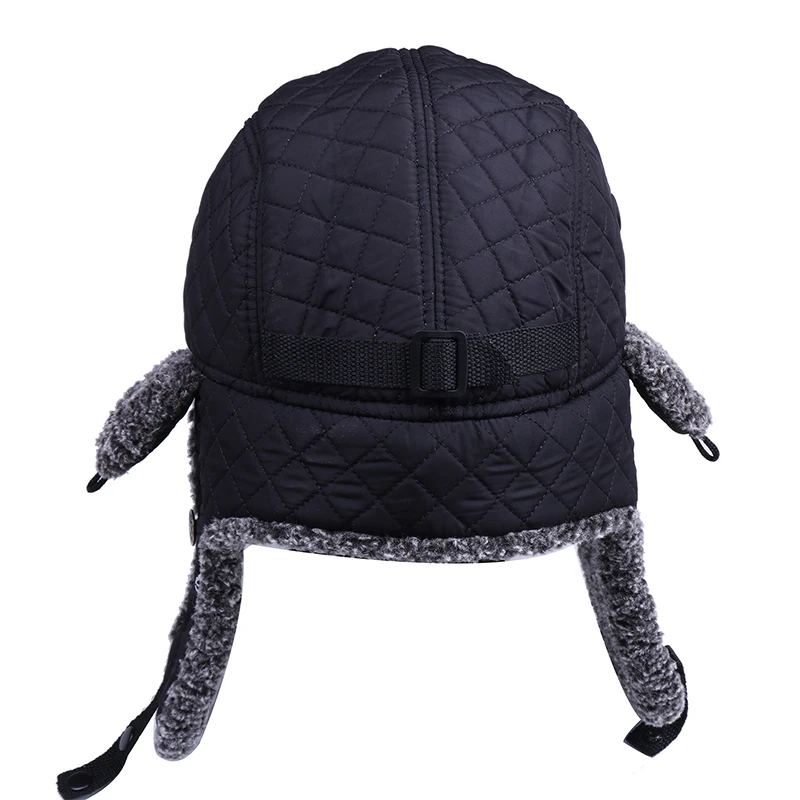 Зимняя шапка бомбер из искусственного кашемира плюшевая русская ушанка для