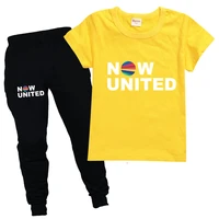 now united clothing sets kids short sleeve cotton t shirt jogger pants outfits childrens casual tracksuit boys girls sportswear