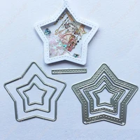 star frame shake metal cutting dies stencils scrapbooking stamps craft background stamps die cut new 2022 christmas card making
