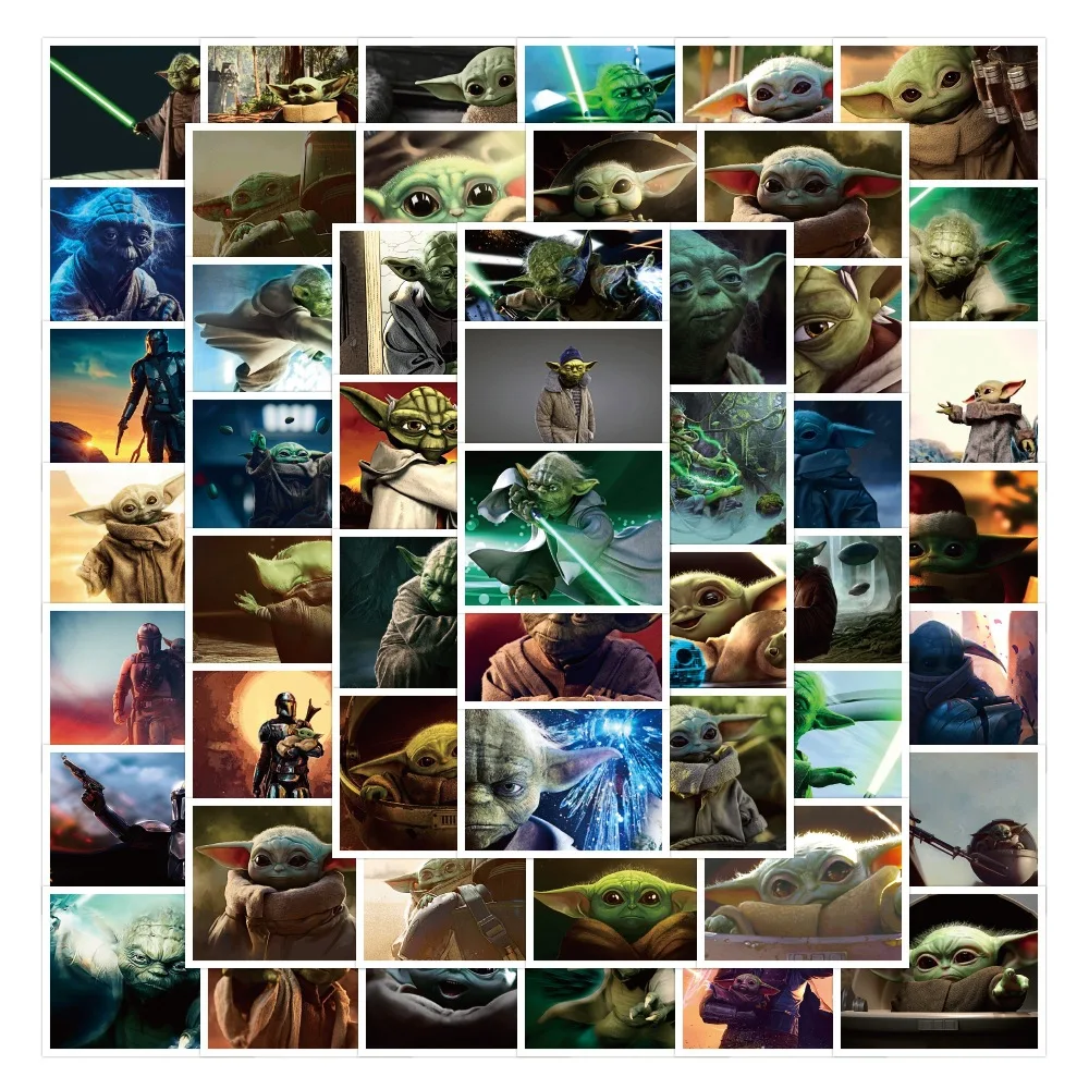 

10/30/52PCS Star Wars Yoda Cartoon Stickers Fridge Phone Water Bottle DIY Graffiti Waterproof Decals Cute Sticker for Kid Toy
