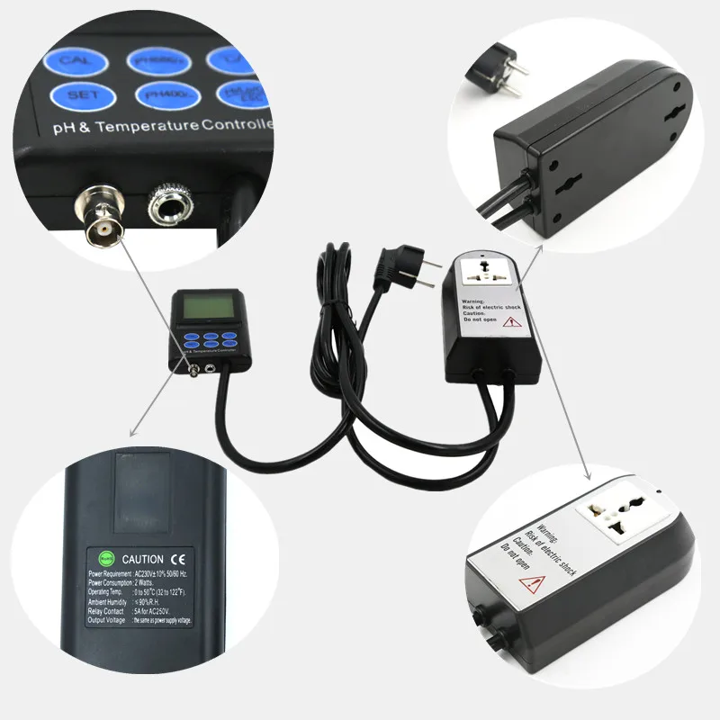 PH-221 Цифровой измеритель PH и температуры с подсветкой ЖК-дисплей тестер качества воды для Аквариума Бассейн Скидка 40