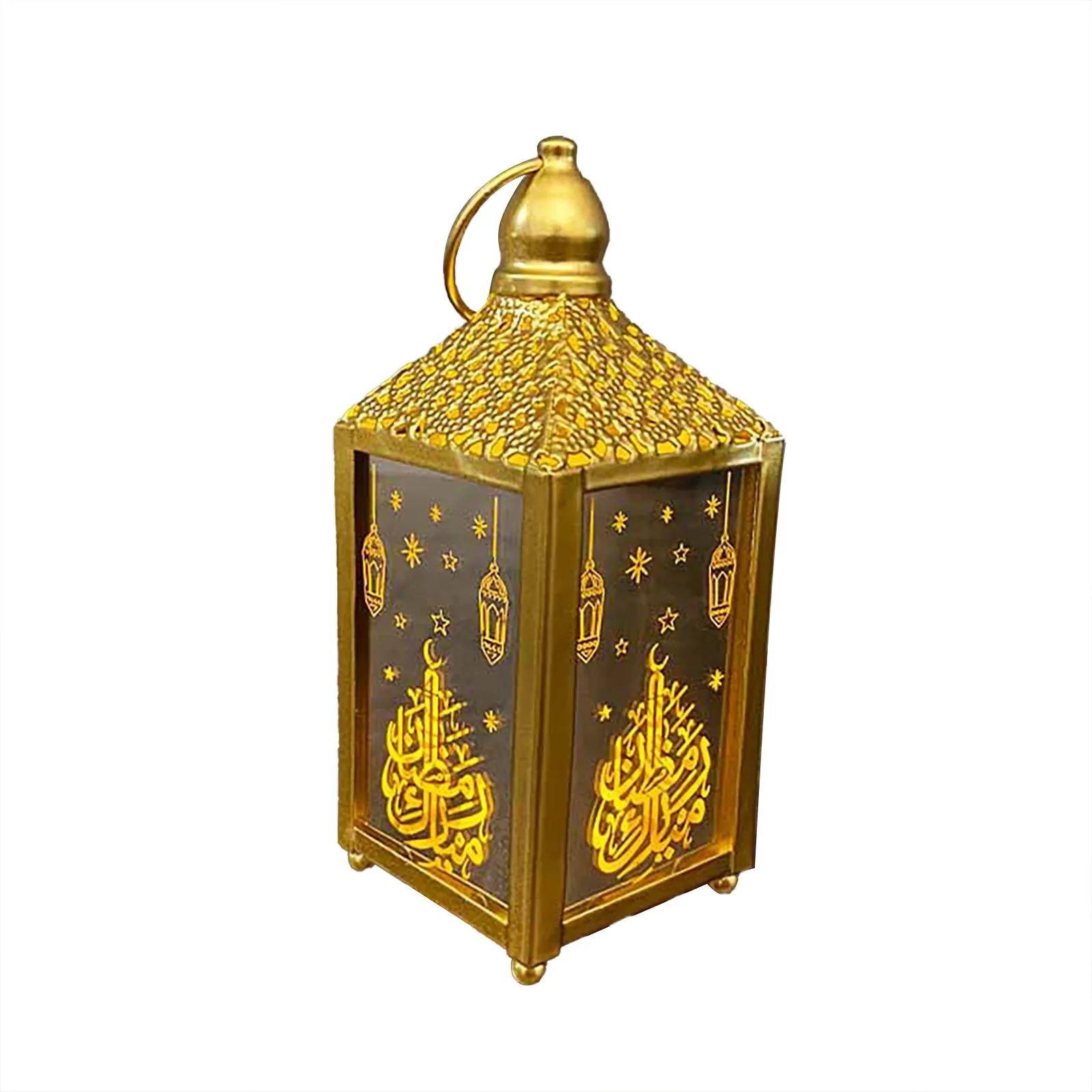 

Ramadan Lantern LED Hanging Lanterns Ramadan Decoration Lights Holiday Lighting Wrought Iron Night Light Table Decoration 2021