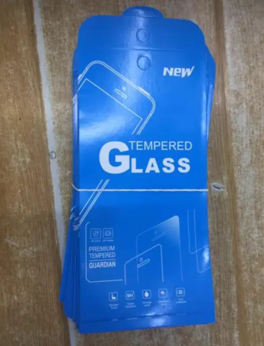 Blue Empty Box 50 шт., самоклеящаяся бумажная упаковочная коробка, посылка для защиты экрана из закаленного стекла для Iphone X 8 7 Plus - Цвет: Blue Empty Box