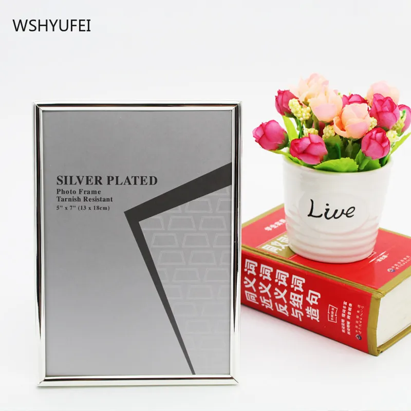 Металлическая рамка для фотографий в Европейском стиле простой современный