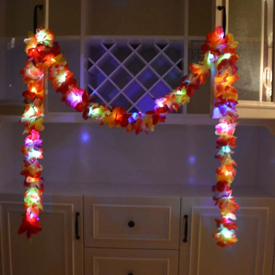 Светящаяся подсветка Гавайская люая светодиодная заколка для волос Брошь Цветок