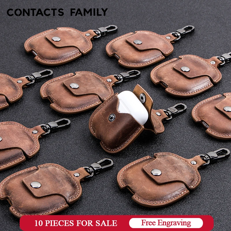 

10 шт., беспроводные наушники из натуральной кожи