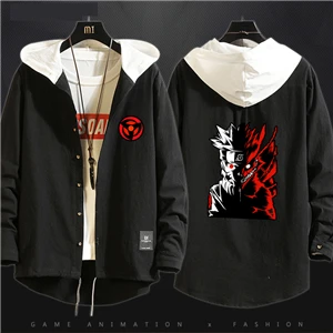 G Новинка Аниме Наруто Учиха Косплей-костюм SASUKE костюм Sharingan Тренч хлопковые худи Свитшот спортивная одежда с капюшоном свитер пальто Топ - Цвет: G