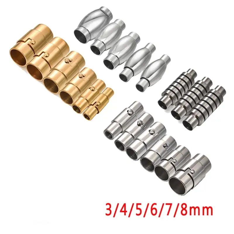 Магнитные застежки из нержавеющей стали 2 шт. концевые соединители для кожаного