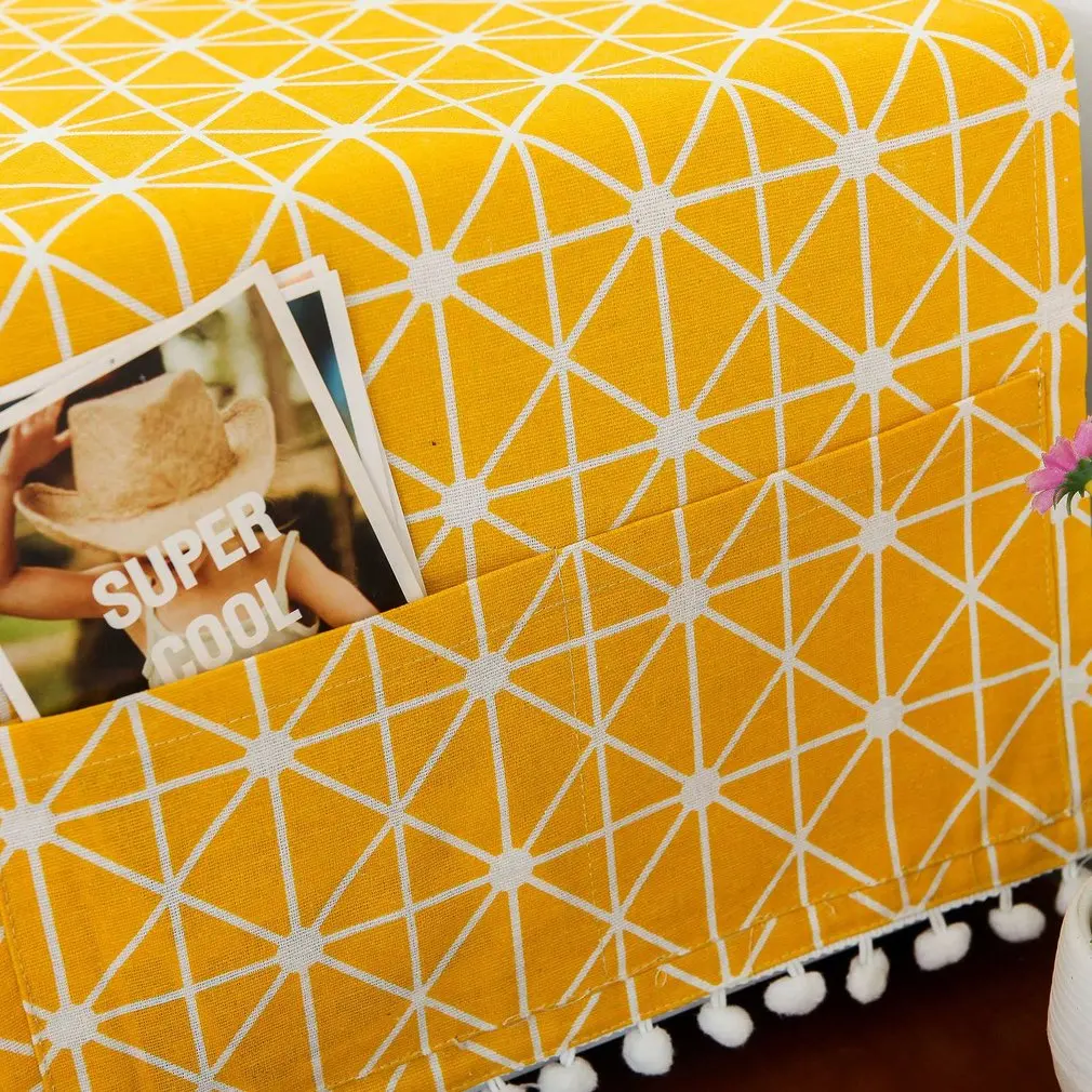 Льняной чехол в современном стиле пылезащитный для микроволновой печи бленда