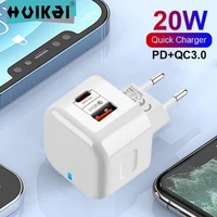 20w fast charger usb c 2 port pd qc3 0 fast power adapter mini iphone type c fast charger for iphone 12 11 pro max xs x ipad pro