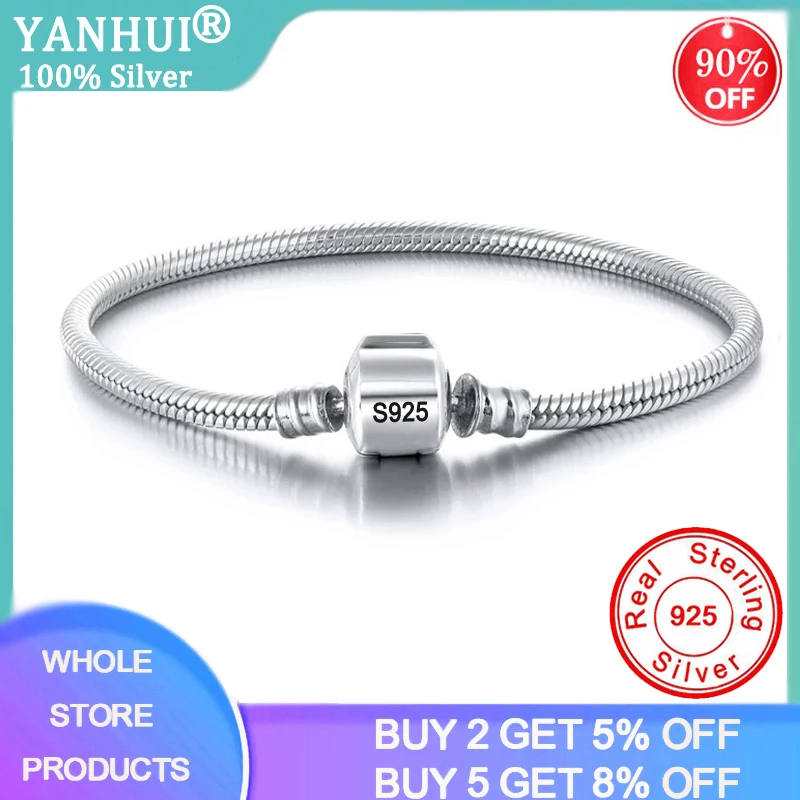 Яньхуэй ювелирные украшения с сертификатом для женщин 100% чистого серебра 3 мм