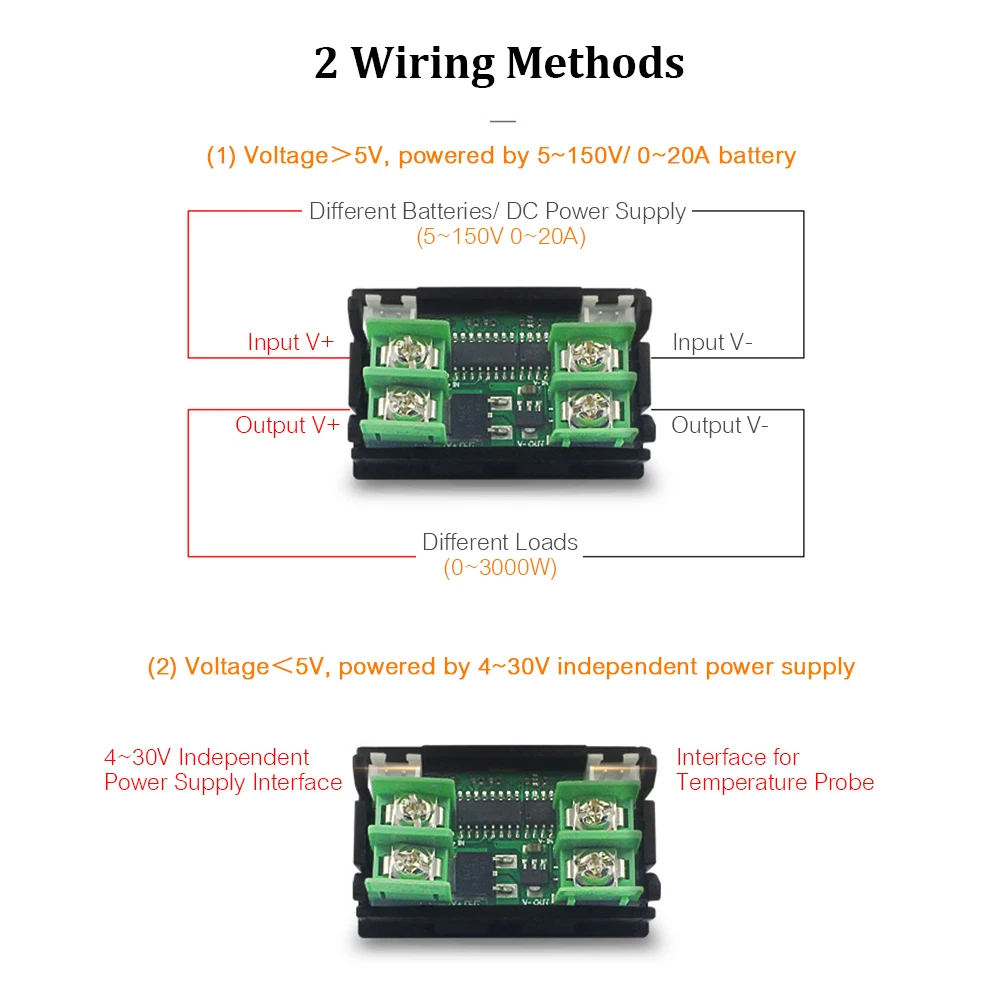 

DC 150V 20A Electric Energy Tester LCD Digital Display Current Voltage Power Energy Meter Mini Voltmeter Ammeter Multimeter