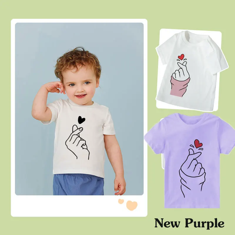 

Mother Loves Children T Shirt Cartoon Baby Kids Boys Girls Cute Short Sleeves Summer Clothing Print Little Love Gesture Toddler