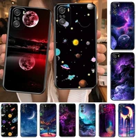 2021 starry sky moon planet phone case for xiaomi redmi 11 lite pro ultra 10 9 8 mix 4 fold 10t black cover silicone back prett