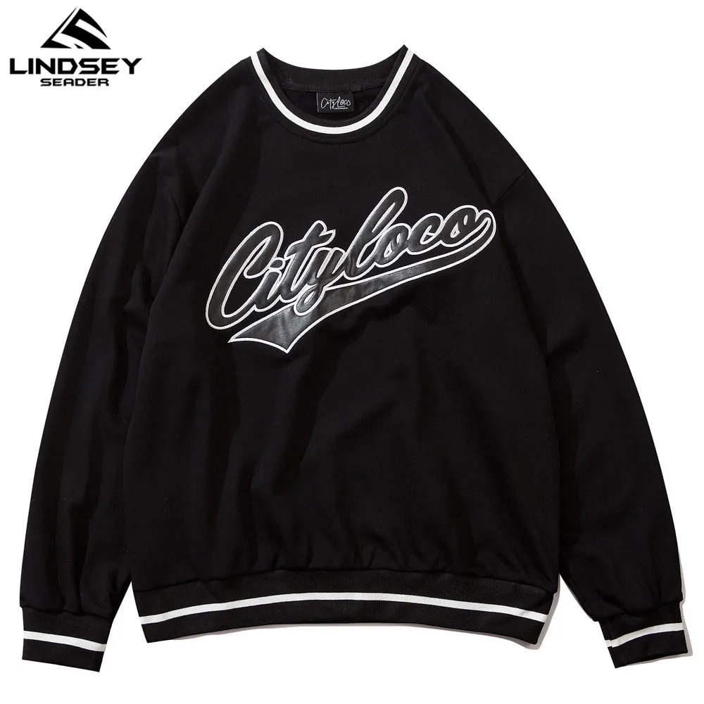 

LINDSEY SEADER Men's Spring Hoodies Sweatshirt Creative Letters Print One Piece Harajuku Oversized Streetwear Women Men Clothing