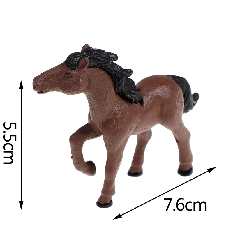 

1PC Simulation Handmade Horse Pony Micro Landscape Bonsai Ornament PVC Doll