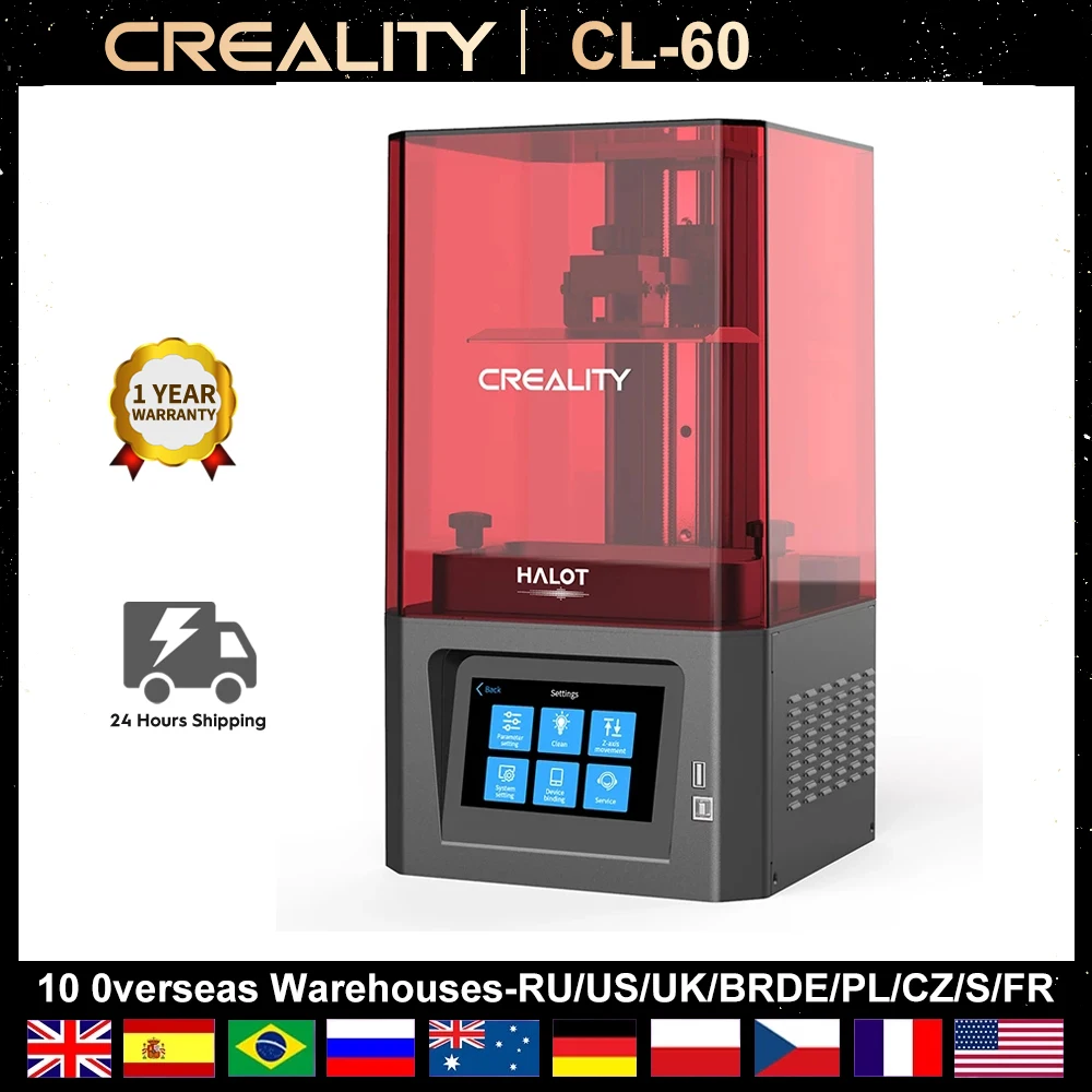 

Creality HALOT ONE CL-60 3D Printer LCD High Precision Photocuring Ball Linear Rails Air Filtration System UV Resin Printer