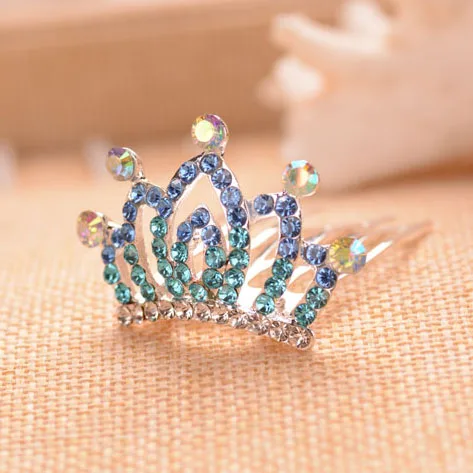 Маленькая Тиара для волос с цветами яркие Стразы девочек модные праздничные