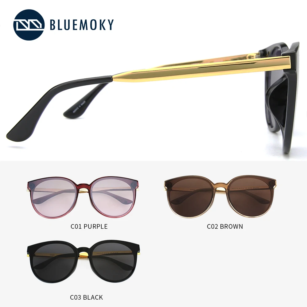 Женские солнцезащитные очки в оправе BLUEMOKY поляризационные кошачий глаз с