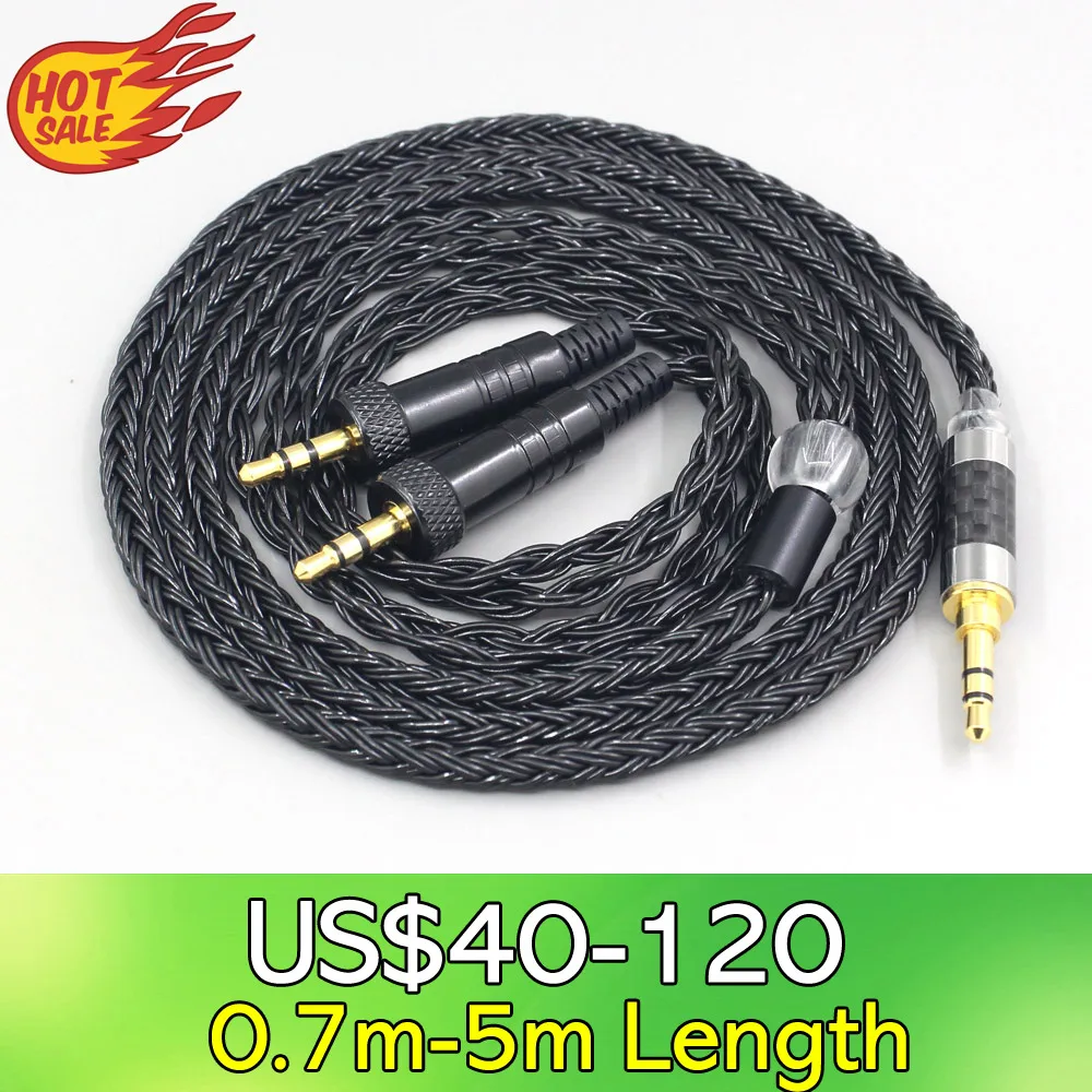 

LN007404 16 Core 7N OCC черный плетеный кабель для наушников Sony MDR-Z1R MDR-Z7 MDR-Z7M2 с винтом для фиксации наушников
