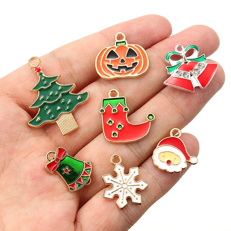 Эмалированные колокольчики снежинки 10 шт рождественские призрака Подвески