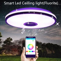 led colorful smart ceiling light app control rgb dimming bluetooth music speaker ceiling lamp kitchen living room night lighting