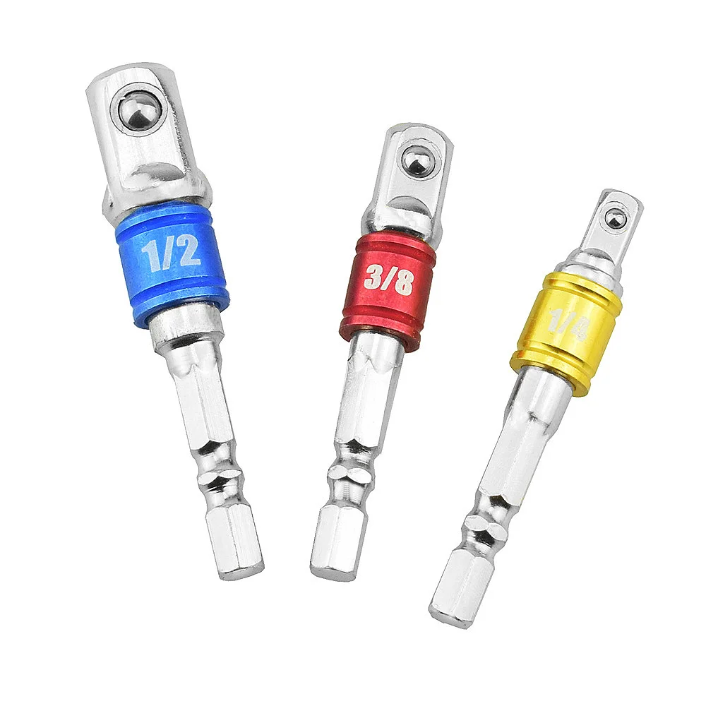 

3 Piece Set Car Repair Tool Wrench Socket Adapter Hexagon Screwdriver Crv Power Tool For Car Bicycle Motorcycle Car Accessories