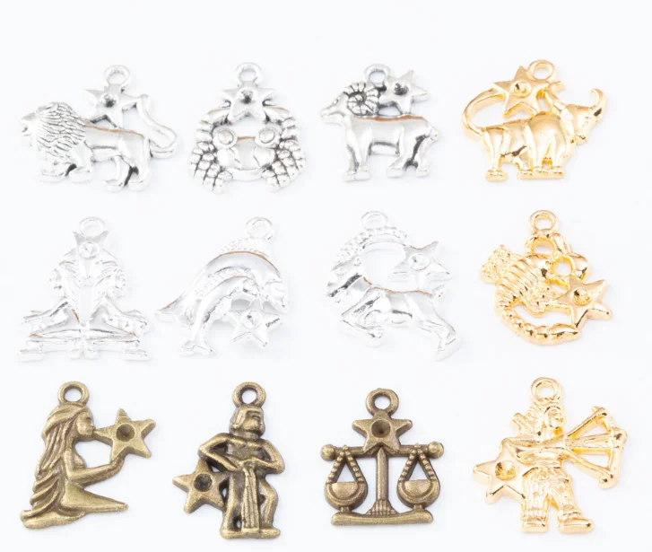 120 шт. винтажные Подвески в виде знаков зодиака|necklace display stands wholesale|necklace extender sterling