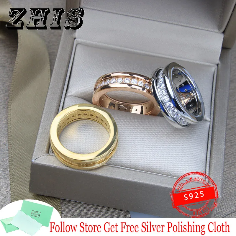 

Original S925 Silver Zero Ring For Lovers Single Ring Zircon Rome Logo Ring Valentine's Day Gift Fashion Luxury Brand Jewelry