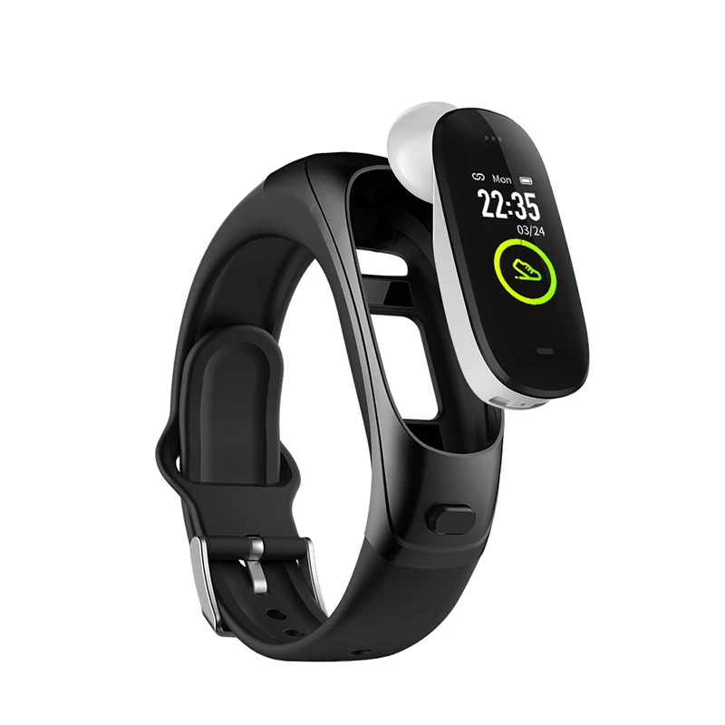 

V08 PRO Bluetooth Headset Smart Bracelet 2 in 1 watch with earbuds Wristband health monitoring Sports Earphone and Mic