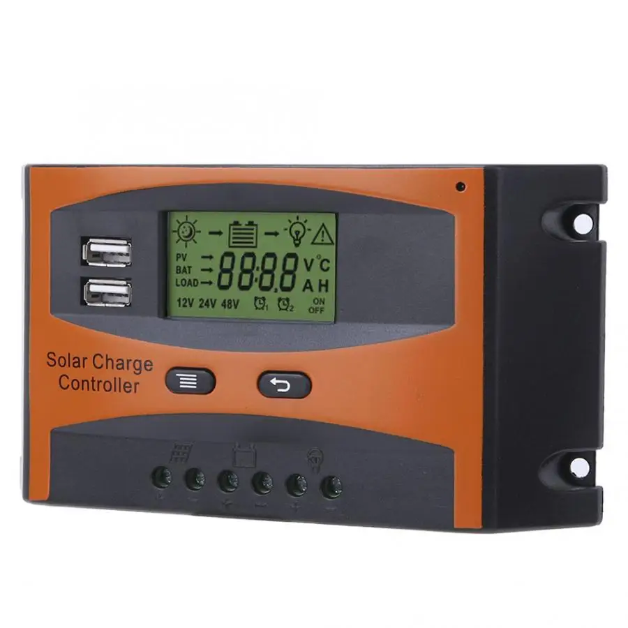 20A 12V 24V PWM Solar Charge Controller Automatic Identification LCD Dual USB Panel Regulator Battery Charger | Обустройство дома
