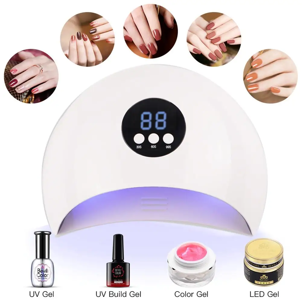 

Nail Dryers 24W Professional LED/UV Nail Dryer Nail Light Nail Art Home Gel Nail Polish 30s, 60s, 90s Timer Foot, Hand & Nail C