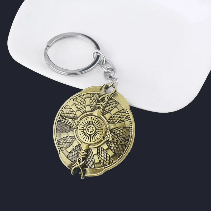 Высокое качество Бог войны 4 Кратос брелок со щитом кулон игры топор мечи косплей