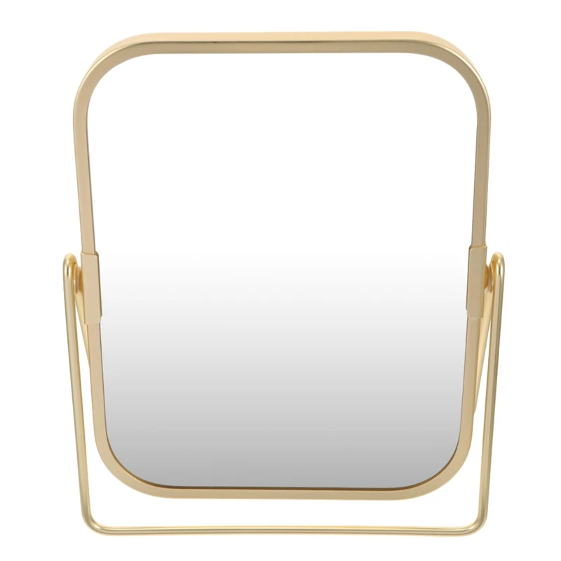 

Зеркало для макияжа с металлической подставкой, вращающееся на 360 градусов настольное зеркало
