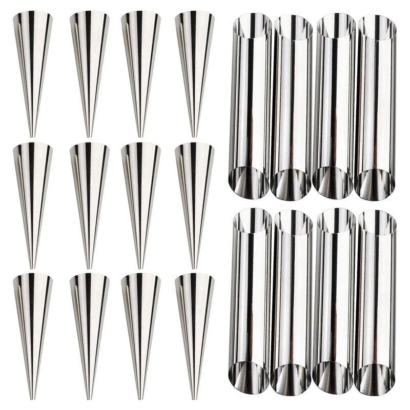 

Cream Horn Molds Stainless Steel Cone Tubular Shaped Mold For Cannoli Tubes Croissant (Cream Cone)