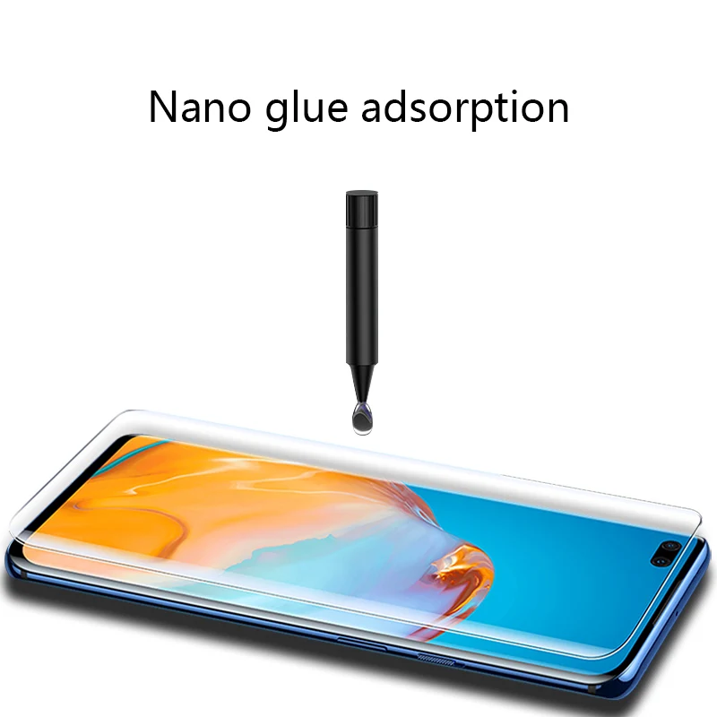 UV Liquid Full Glue Tempered Glass For Huawei P40 P30 P20 Mate 30 20 Pro lite For Huawei Honor 30 P40 Pro Plus screen protector