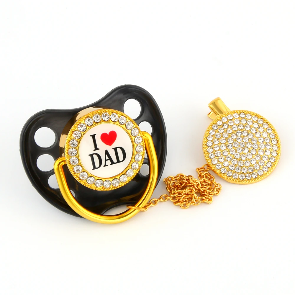 Роскошная блестящая Соска с зажимом на цепочке для новорожденных мальчиков и