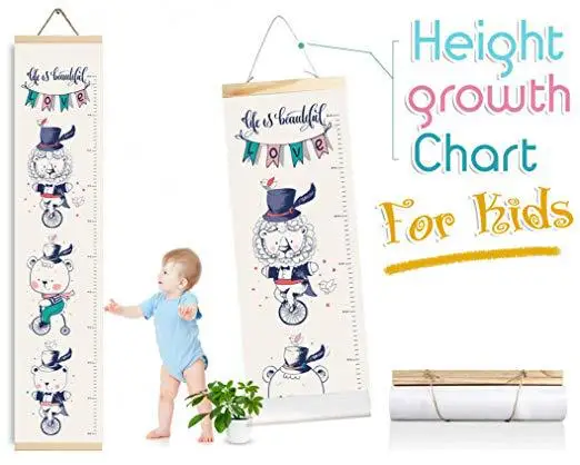 Диаграммы роста для детей детская Регулируемая линейка съемная холщовая