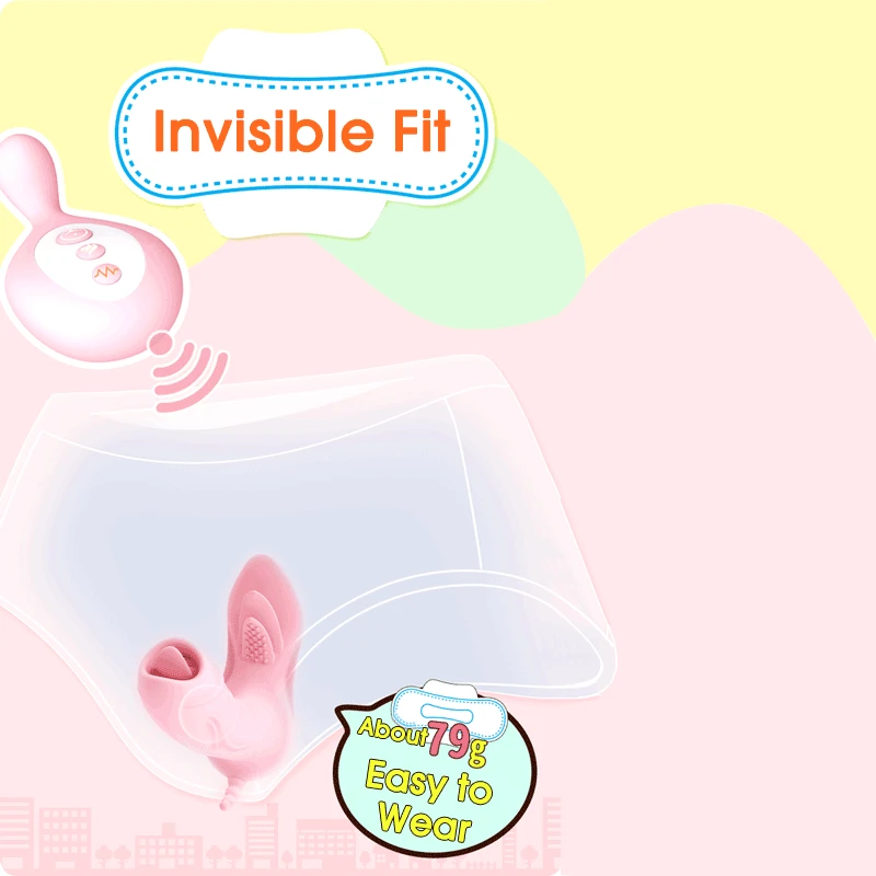 Фаллоимитатор бабочка GUIMI вибратор носимый Стимулятор точки G для клитора