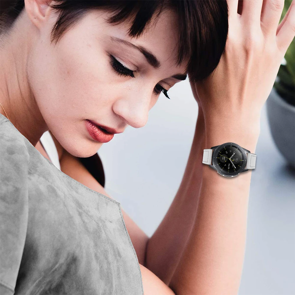 Ремешок ручной работы из воловьей кожи для Samsung Galaxy Watch Active Gear Sport S2 S3 42/46 мм