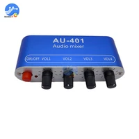 au 401 dc 5v 12v stereo audio mixer 4 input 1 output individually controls board sound mixing diy headphones amplifier