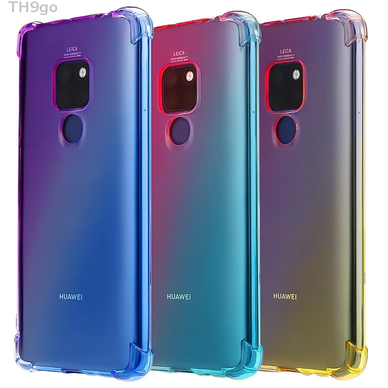 Градиентный чехол для телефона Huawei Mate 20 Pro 20X P20 P30 Lite Nova 3 4e 3i 3e прозрачный
