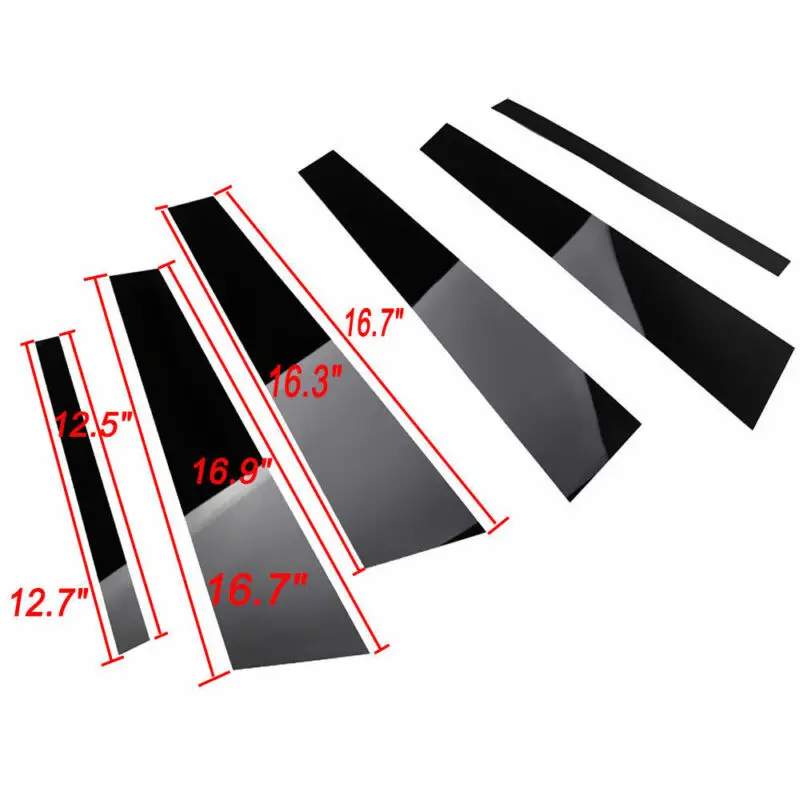 

Trim Car window pillar Trim Tool 6 pcs Accessories Decal Durable Exterior