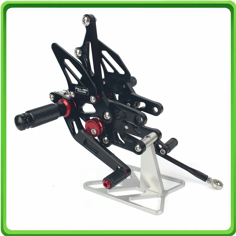 

Регулируемые задние колышки для Kawasaki Ninja ZX10R ZX 10R ZX-10R 2004-2005, черные колышки