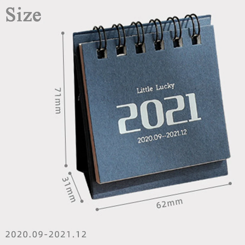 

Mini Desktop Calendar 2021 Coil Calendar Daily Scheduler Table Planner Yearly Agenda Organizer Stationery School Office Supplie