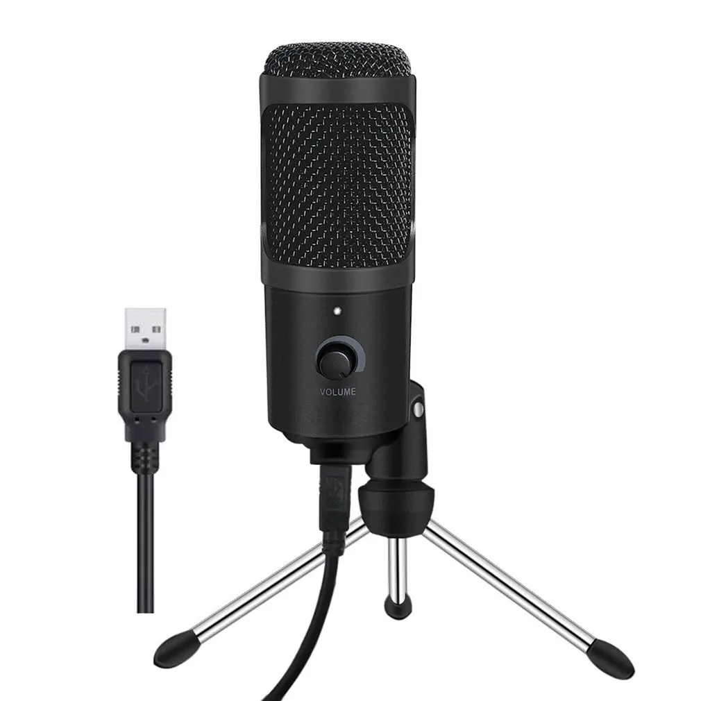 

USB Microphone Professional Condenser Microphones With Tripod For PC Computer Laptop Recording Studio Singing Gaming media